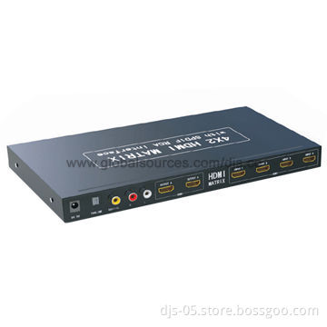 HDMI 4x2 Matrix with Audio High-speed Chip Set Supports 4kX2k, Ultra HD, 3D, Full HD, Remote Control